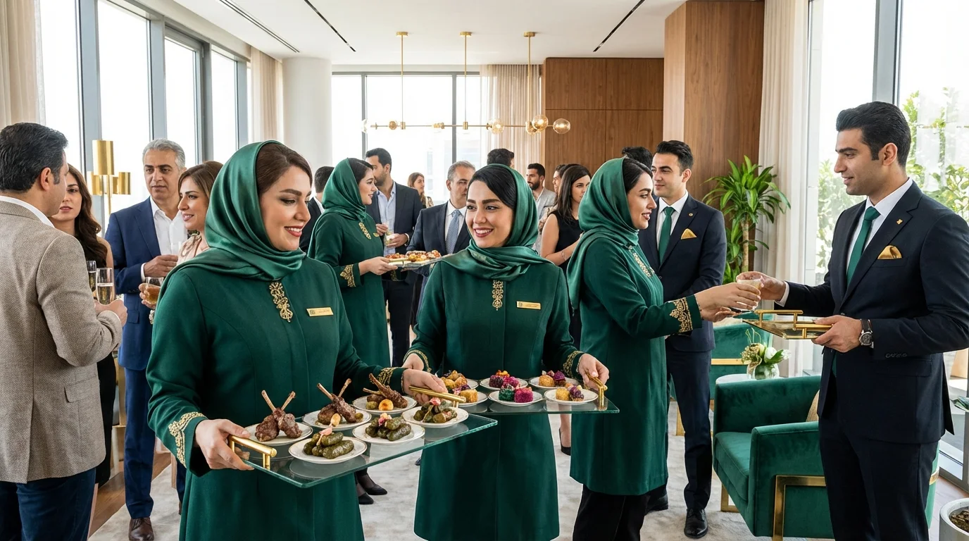 پذیرایی حضوری از مهمانان (در سالن، منزل یا محل مراسم)