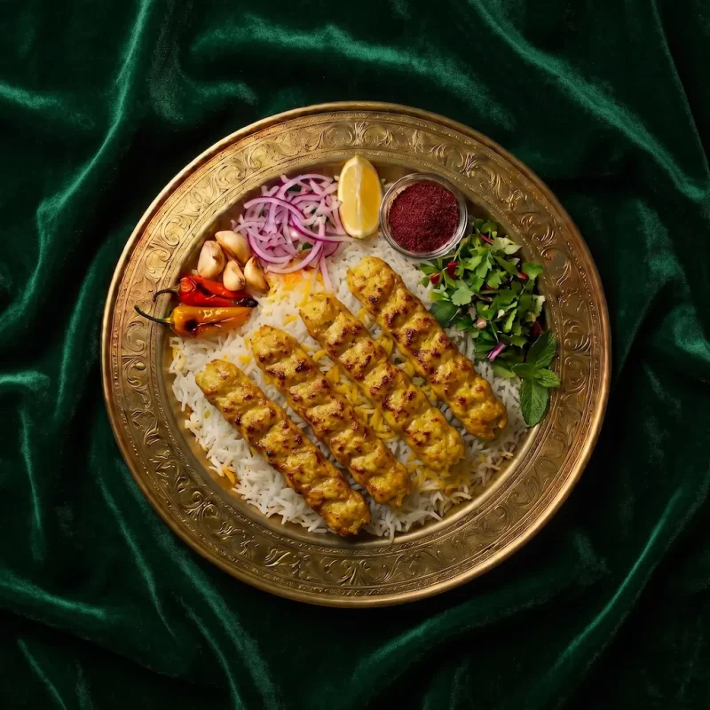 چلو کباب لقمه مرغ ۱۷۰ گرمی